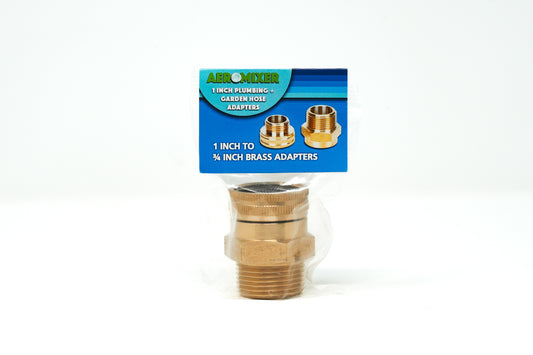 1" to 3/4" Brass Garden Hose Adapter